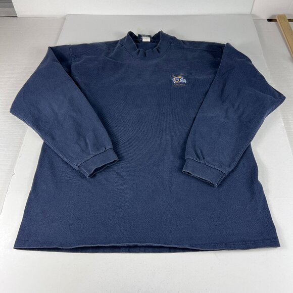 VTG NFL St Louis Rams Football Shirt Adult Large Blue Faded Long Sleeve Tee - Picture 1 of 14